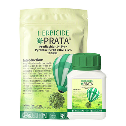 PRATA®Pretilachlor 14.5% Pyrazosulfuron-ethyl 1.5% 16% GG Herbicide